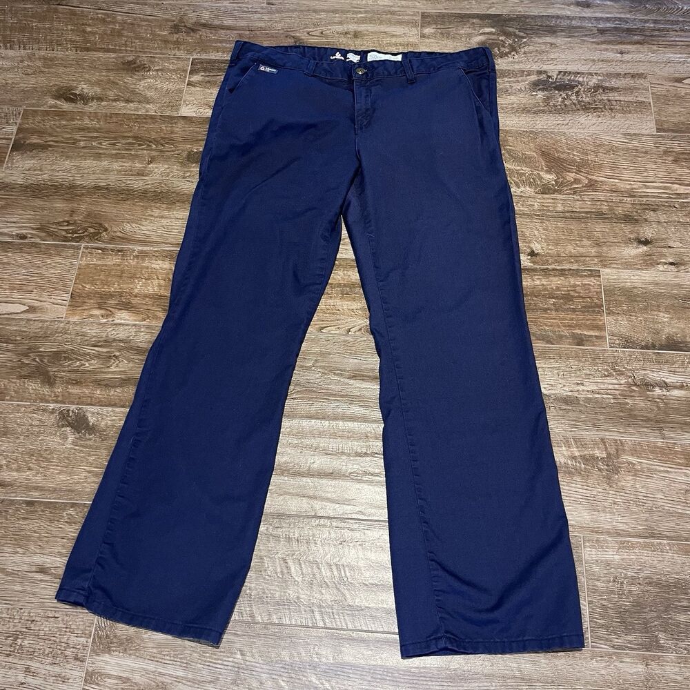 Lapco FR Pants Flame Resistant Cat2 Womens 18 Regular Navy Blue Work Uniform
